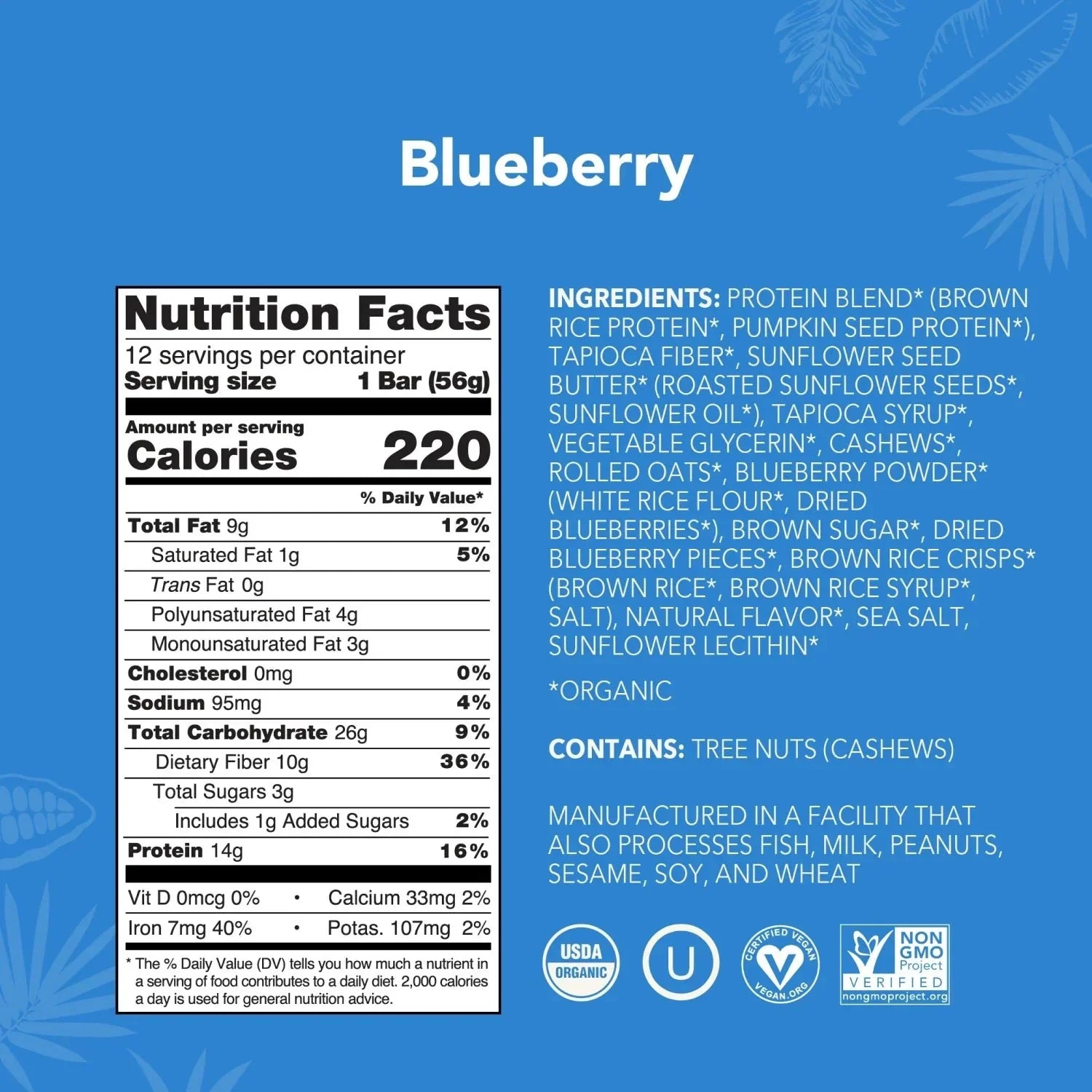 Blueberry - Protein Bars - Feel-Good Fuel for Any Routine