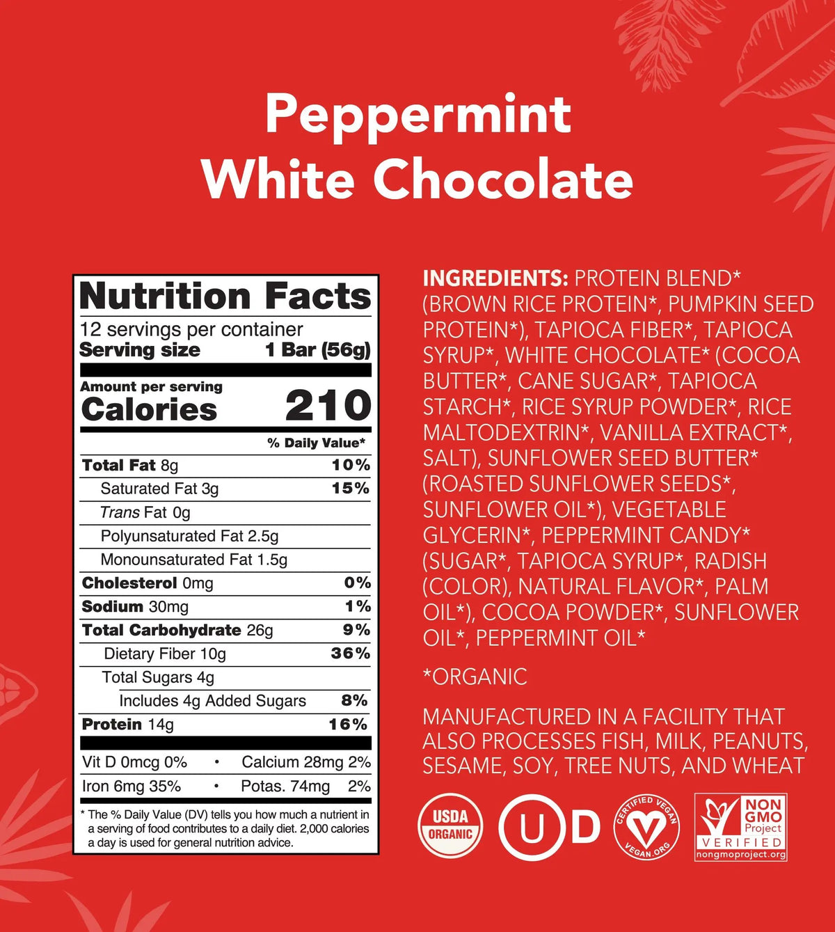 Peppermint White Chocolate - Protein Bars - A Better Snack for Every Day Z1