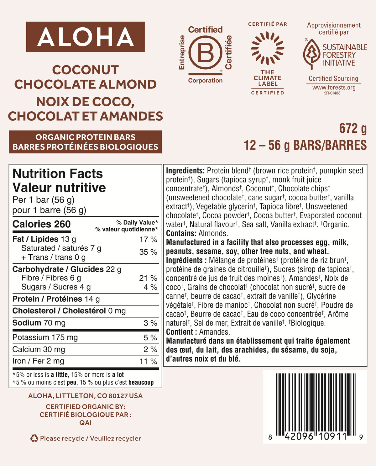 Coconut Chocolate Almond - Protein Bars (CAD) - Feel-Good Fuel for Any Routine G9