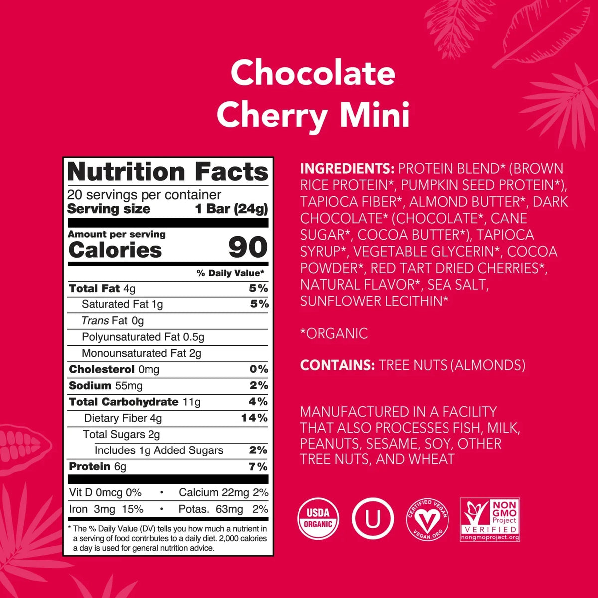 Chocolate Cherry - Mini Bars - Clean Energy, Deliciously Made S3
