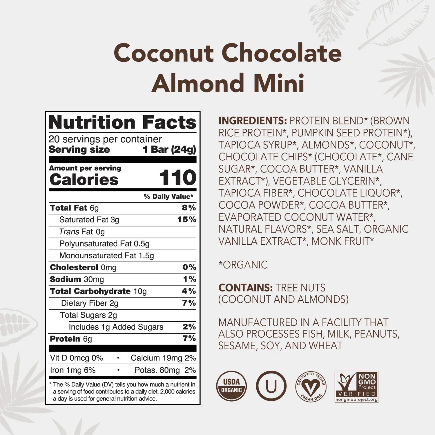 Coconut Chocolate Almond - Mini Bars - Feel-Good Fuel for Any Routine