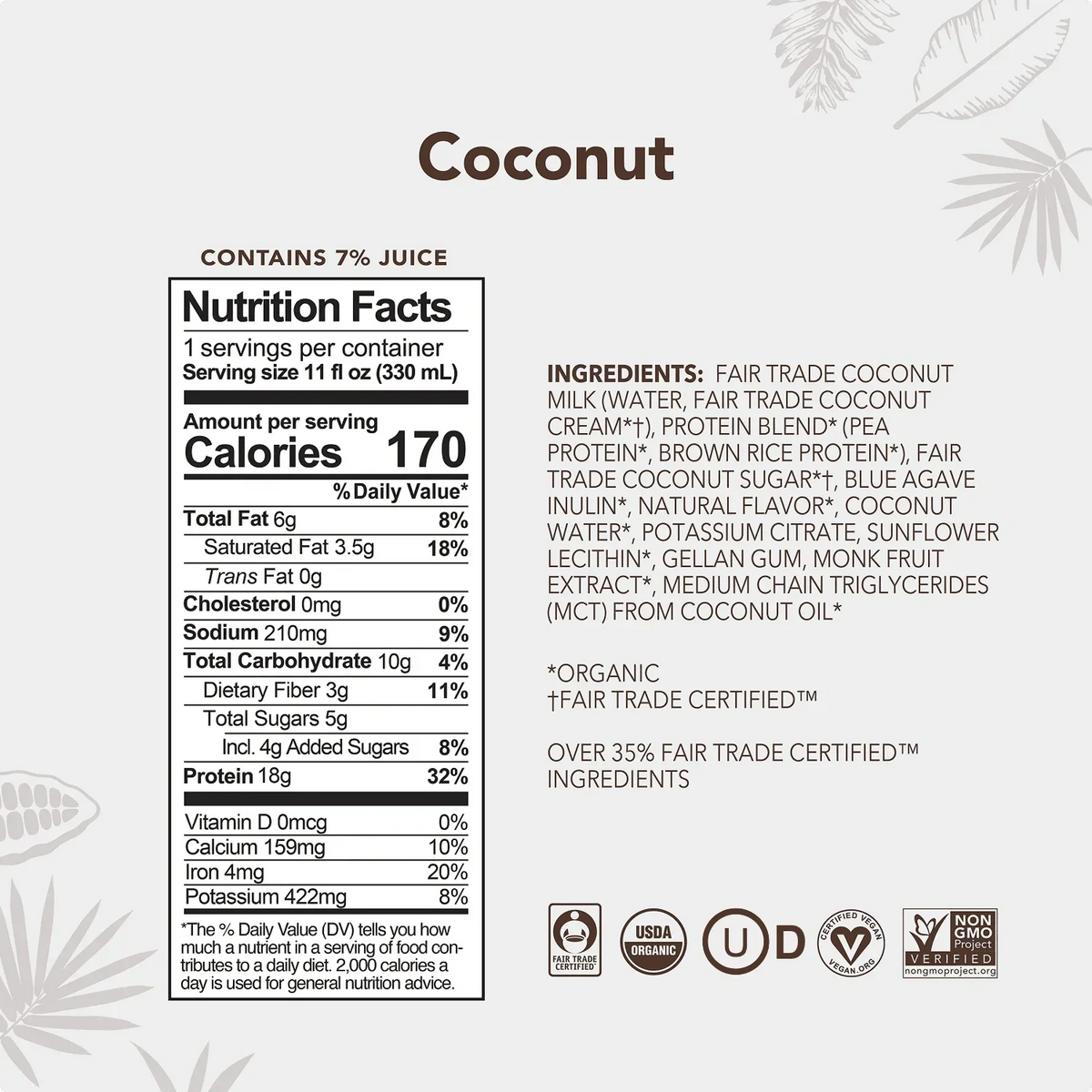 Coconut - Protein Drinks - A Better Snack for Every Day V0