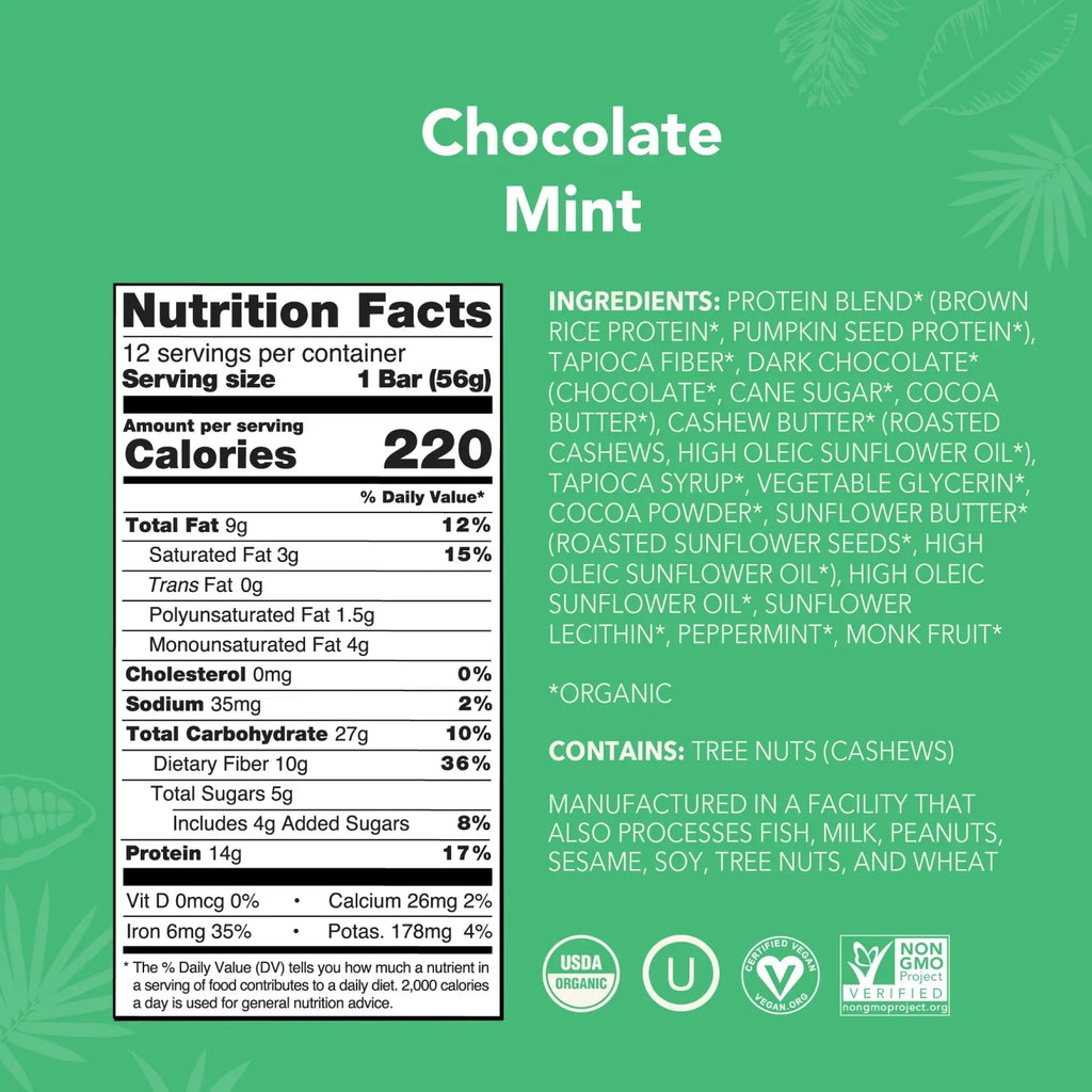 Chocolate Mint - Protein Bars - Clean Energy, Deliciously Made