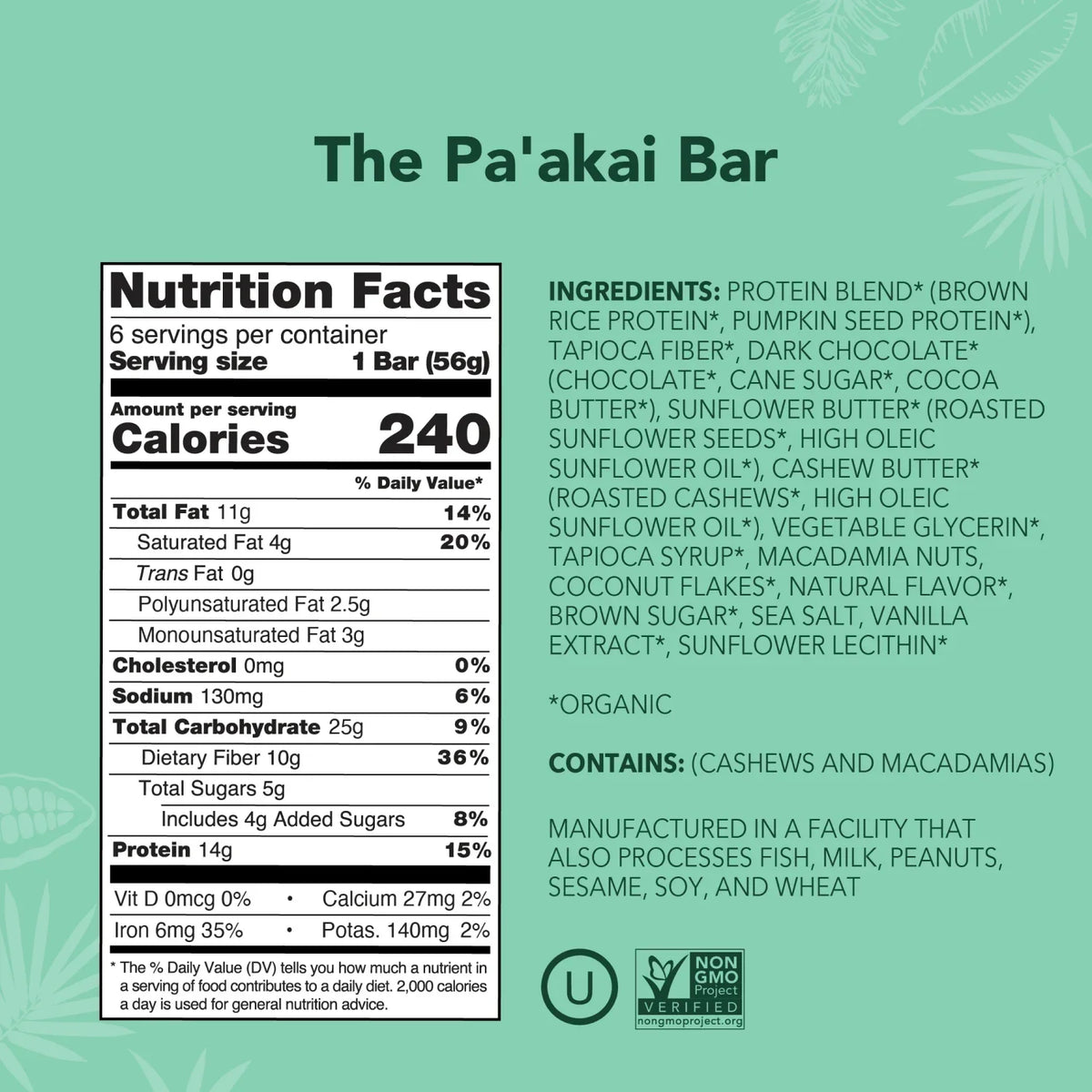 The Pa'akai Bar - Protein Bars - Feel-Good Fuel for Any Routine E8