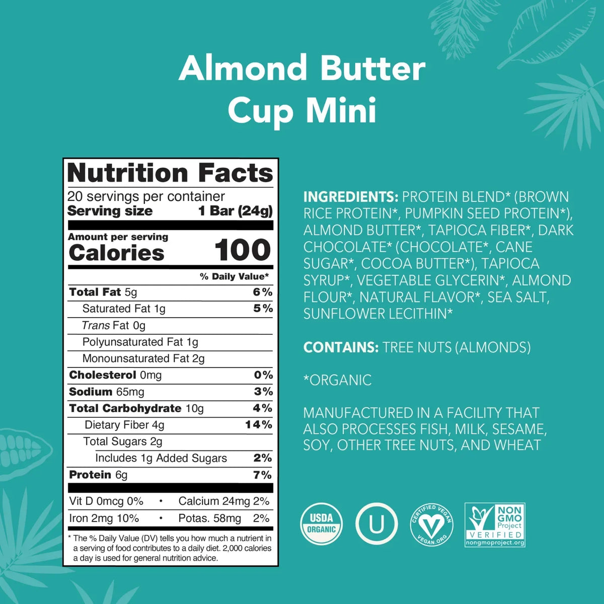 Almond Butter Cup - Mini Bars - Clean Energy, Deliciously Made A7