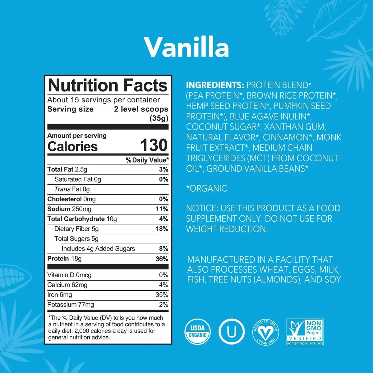 Vanilla - Protein Powder - Plant-Based Fuel for Busy Days K0