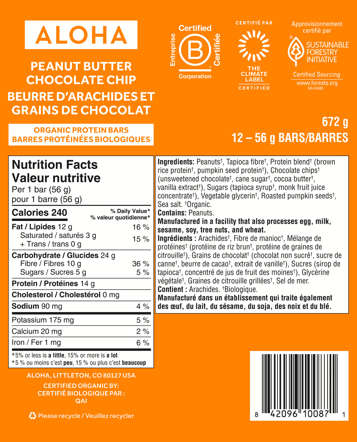 Peanut Butter Chocolate Chip - Protein Bars (CAD) - Protein-Packed and Ready to Go P3